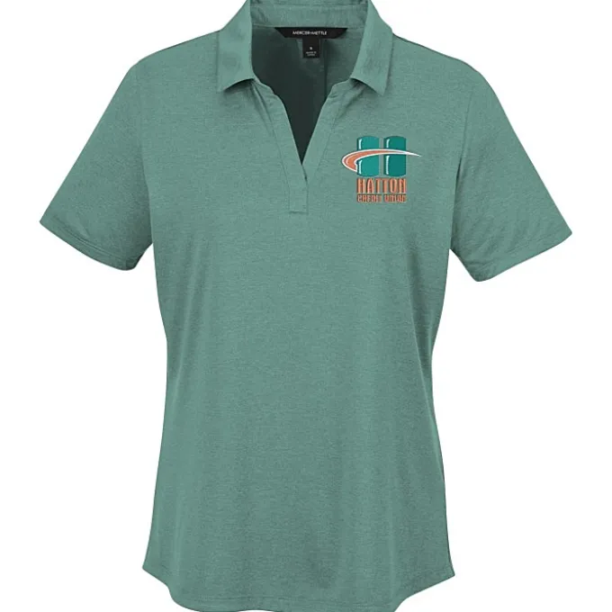 Jacquard Textured Jersey Polo - Ladies'