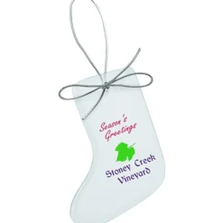 Jade Crystal Ornament - Stocking - Full Color