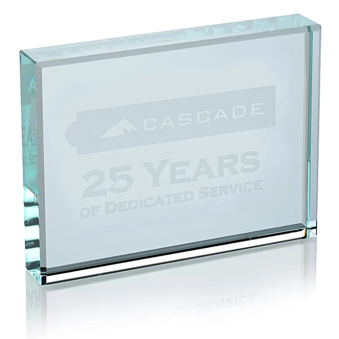 Jade Glass Paperweight - Horizontal