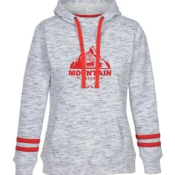 J. America Melange Stripe Sleeve Hoodie - Ladies' - Screen