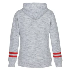 J. America Melange Stripe Sleeve Hoodie - Ladies' - Screen