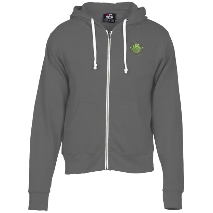 J. America Tri-Blend Full-Zip Hoodie - Embroidered