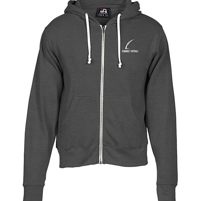J. America Tri-Blend Full-Zip Hoodie - Screen