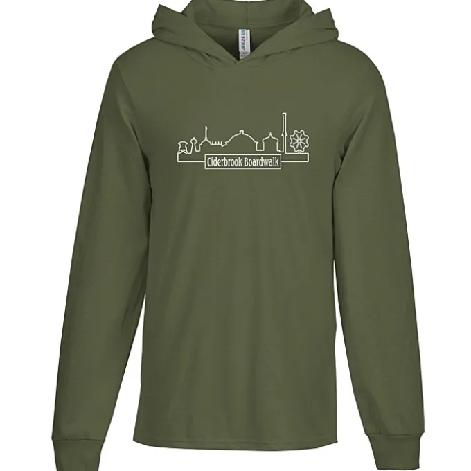 Jerzees Classics Cotton Long Sleeve Hooded T-Shirt - Screen