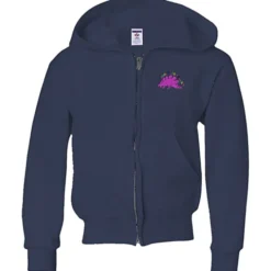 Jerzees NuBlend Full-Zip Hooded Sweatshirt - Youth - Embroidered