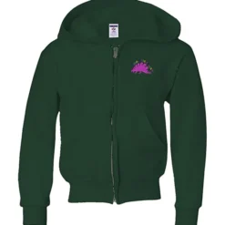 Jerzees NuBlend Full-Zip Hooded Sweatshirt - Youth - Embroidered