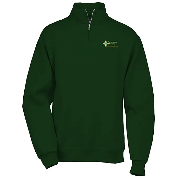 Jerzees NuBlend 1/4-Zip Sweatshirt - Embroidered