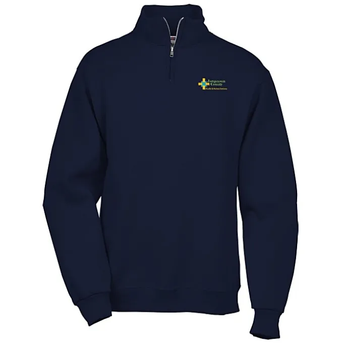Jerzees NuBlend 1/4-Zip Sweatshirt - Embroidered