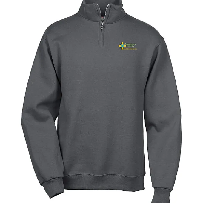 Jerzees NuBlend 1/4-Zip Sweatshirt - Embroidered - 24 hr