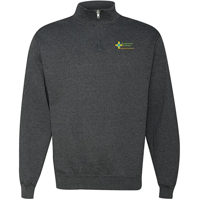 Jerzees NuBlend 1/4-Zip Sweatshirt - Embroidered - 24 hr