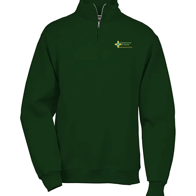 Jerzees NuBlend 1/4-Zip Sweatshirt - Embroidered - 24 hr
