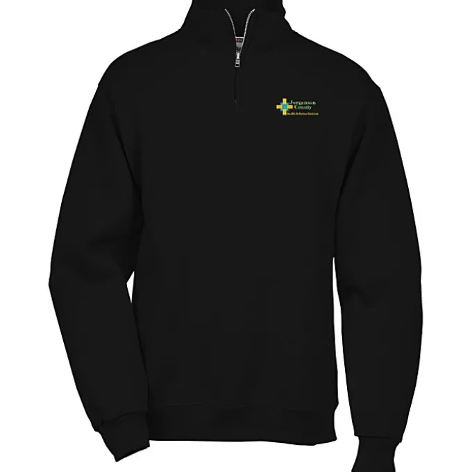 Jerzees NuBlend 1/4-Zip Sweatshirt - Embroidered - 24 hr
