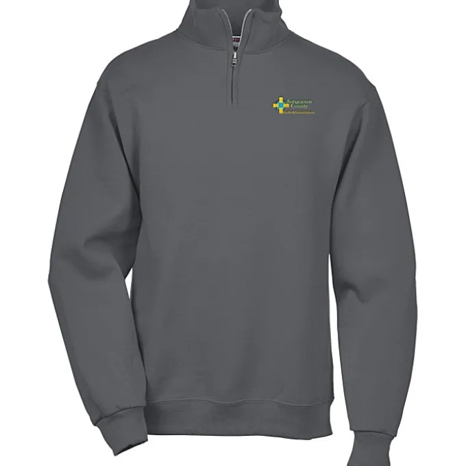 Jerzees NuBlend 1/4-Zip Sweatshirt - Embroidered - 24 hr