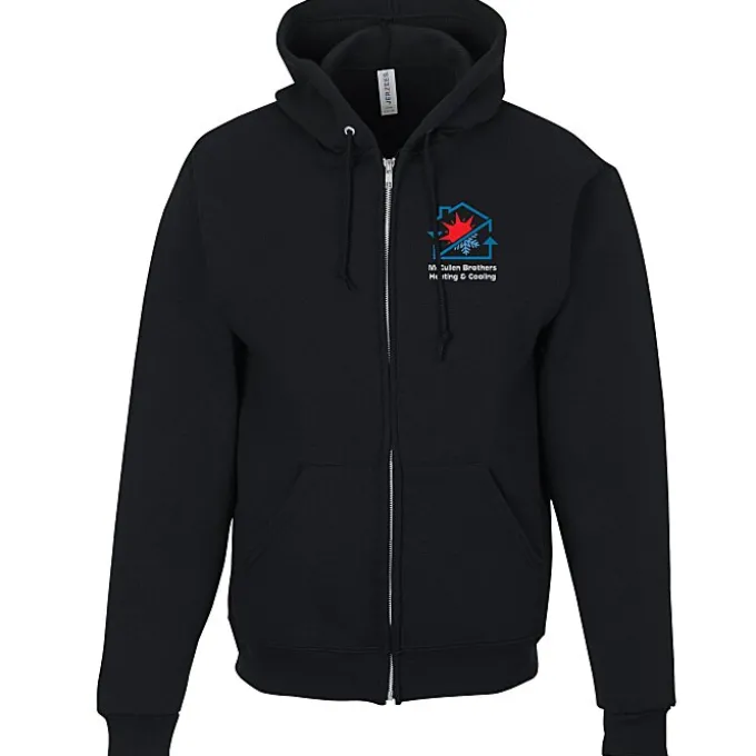 Jerzees Rugged Fleece Full-Zip Hooded Sweatshirt - Full Color