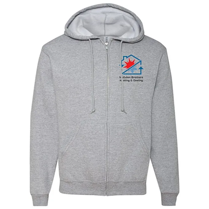 Jerzees Rugged Fleece Full-Zip Hooded Sweatshirt - Full Color