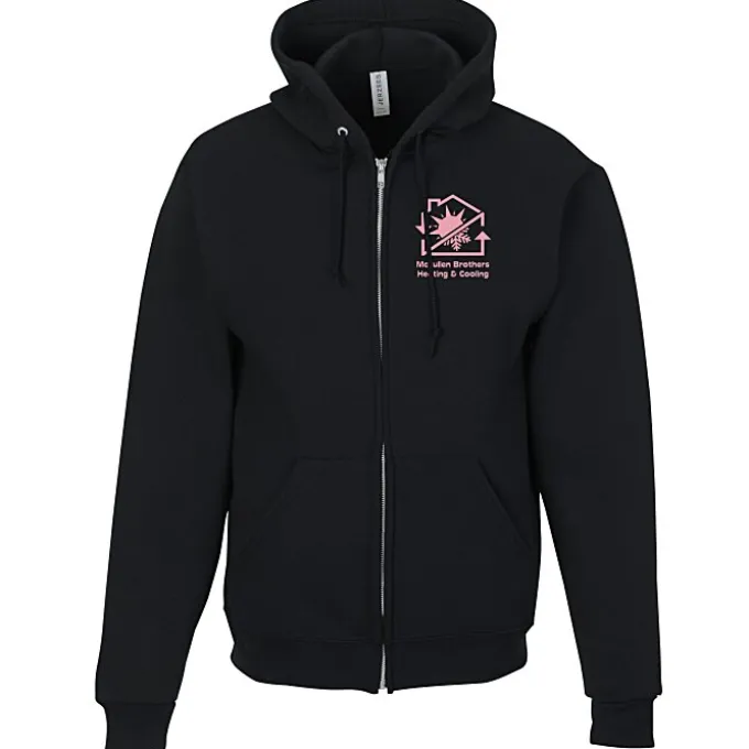 Jerzees Rugged Fleece Full-Zip Hooded Sweatshirt - Screen