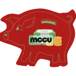 Jumbo Cushioned Jar Opener - Piggy Bank - Full Color