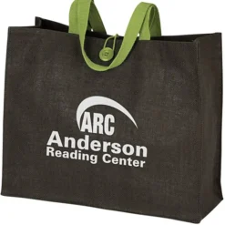 Jute Button Tote
