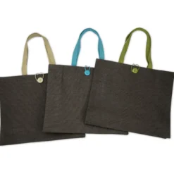 Jute Button Tote