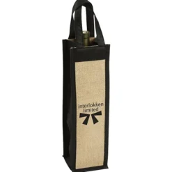 Jute Wine Bottle Gift Tote - 24 hr