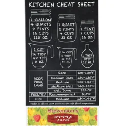 Kitchen Cheat Sheet Magnet - 20 mil