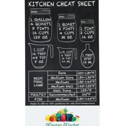 Kitchen Cheat Sheet Magnet - 30 mil