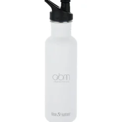 Klean Kanteen Classic Stainless Bottle with Sport Cap - 27 oz - Laser Engraved