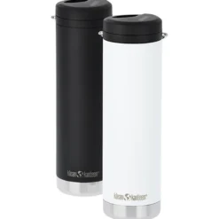 Klean Kanteen TKWide Vacuum Bottle with Straw Lid - 20 oz - Laser Engraved