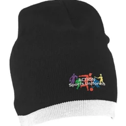 Knit Beanie with Stripe