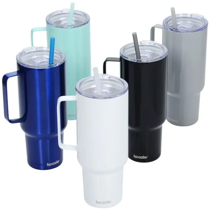Koozie® Big Vacuum Mug with Straw - 40 oz