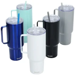 Koozie® Big Vacuum Mug with Straw - 40 oz - 24 hr