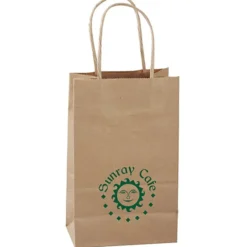 Kraft Paper Brown Shopping Bag - 8 inches x 5 1/2 inches