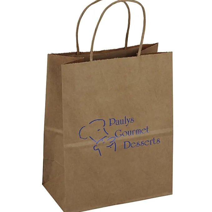 Kraft Paper Brown Shopping Bag - 10 3/4 inches x 8 inches
