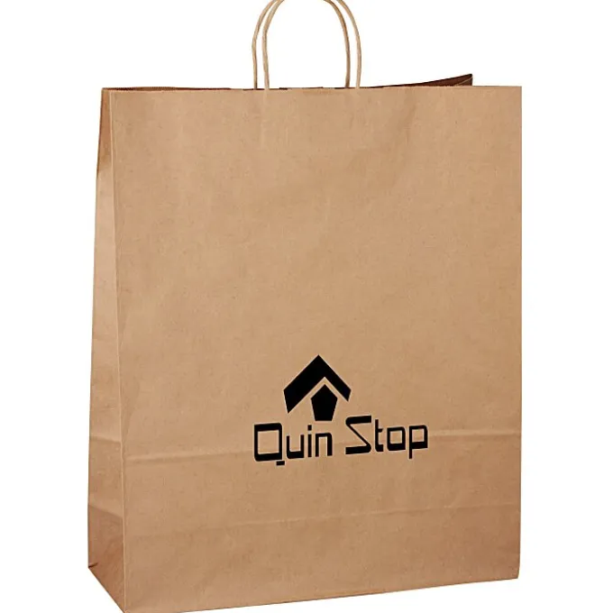Kraft Paper Brown Shopping Bag - 19 inches x 16 inches