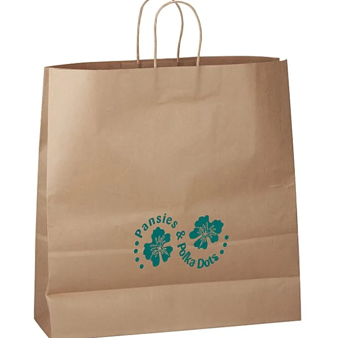 Kraft Paper Brown Shopping Bag - 18 3/4 inches x 18 inches