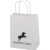 Kraft Paper White Shopping Bag - 10 3/4 inches x 8 inches