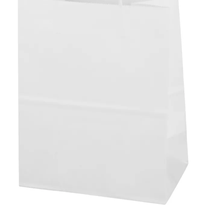 Kraft Paper White Shopping Bag - 10 3/4 inches x 8 inches