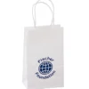 Kraft Paper White Shopping Bag - 8 inches x 5 1/2 inches