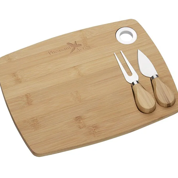 Lade 3-Piece Bamboo Cheese Set