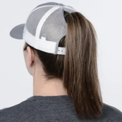 Ladies' Ponytail Snapback Trucker Cap