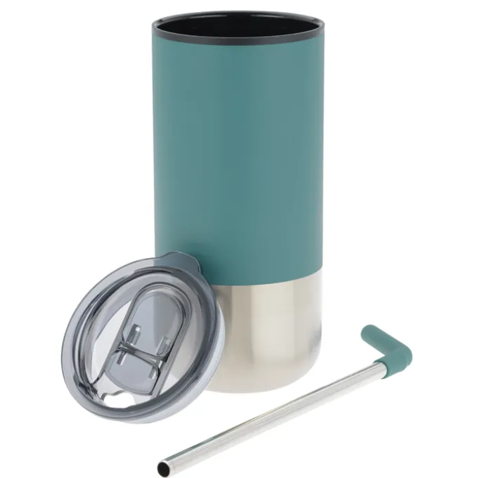 Lagom Tumbler with Stainless Straw - 16 oz - Full Color