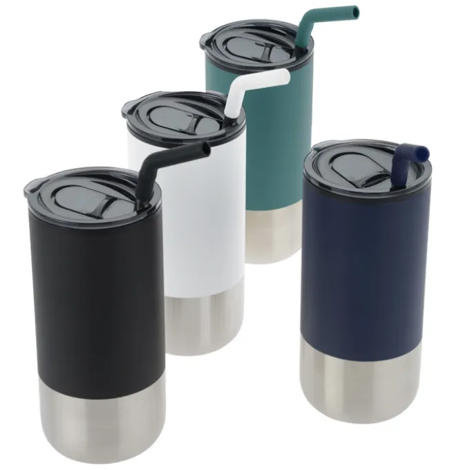 Lagom Tumbler with Stainless Straw - 16 oz - Full Color