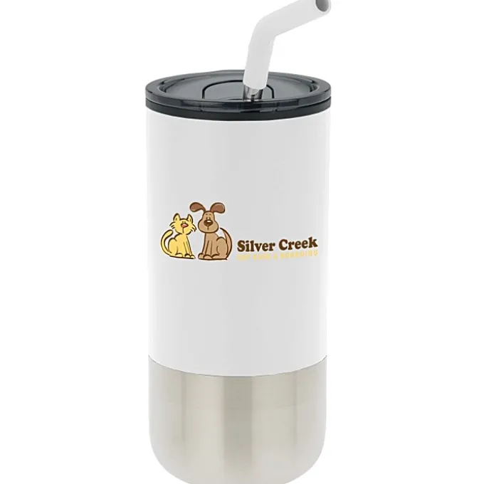 Lagom Tumbler with Stainless Straw - 16 oz - Full Color