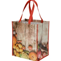 Laminated Veggie Grocery Tote