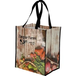 Laminated Veggie Grocery Tote