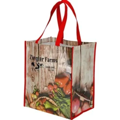 Laminated Veggie Grocery Tote