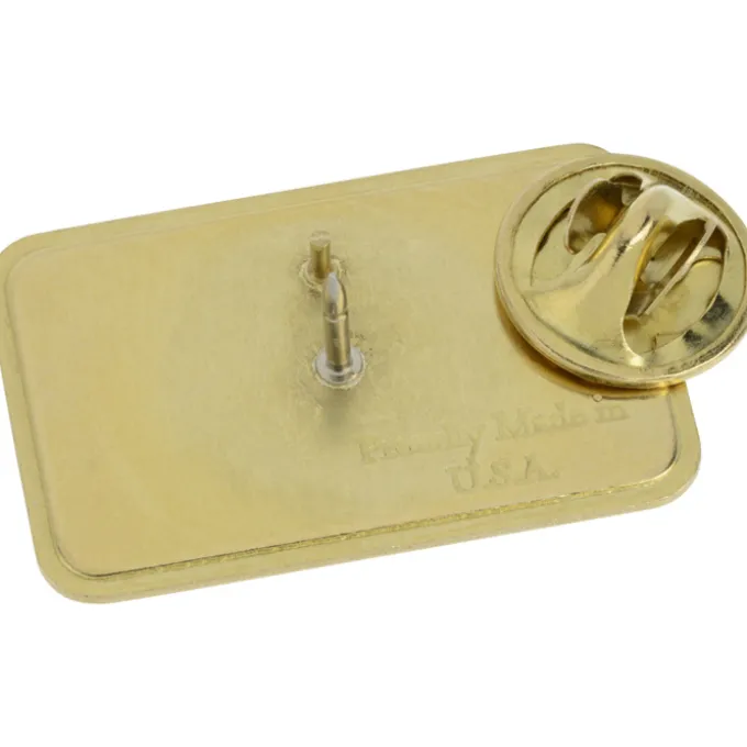 Laminate Lapel Pin - Rectangle - 24 hr