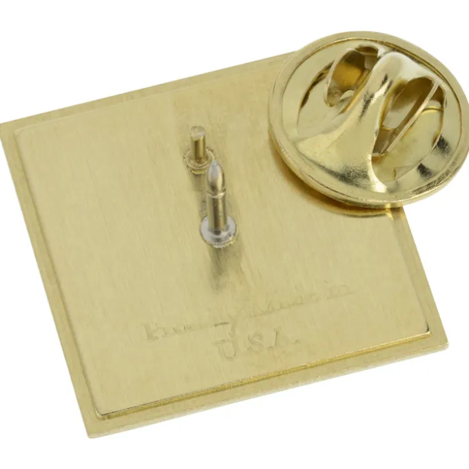 Laminate Lapel Pin - Small Square - 24 hr