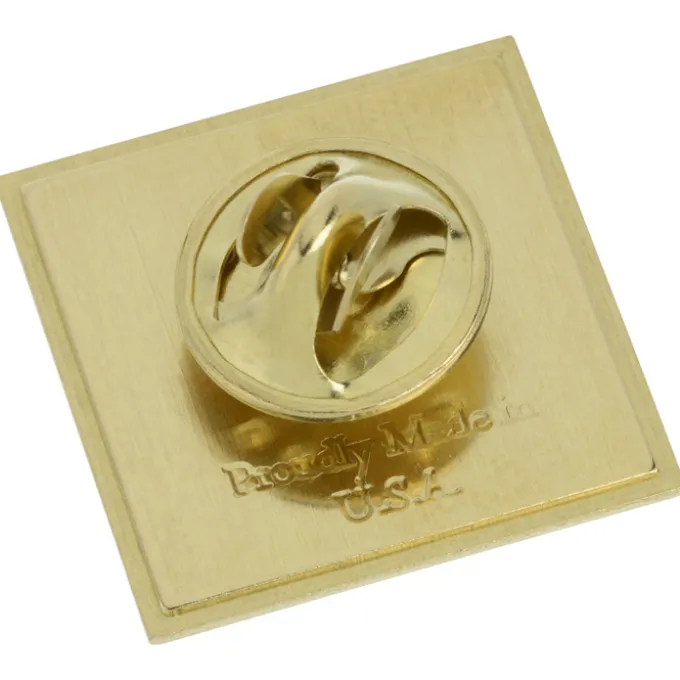 Laminate Lapel Pin - Small Square - 24 hr