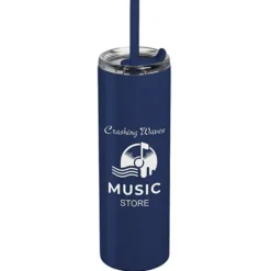 Lane Stainless Tumbler with Straw - 16 oz.
